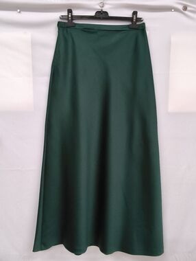 Vintage NWT Emerald Satin Maxi Skirt